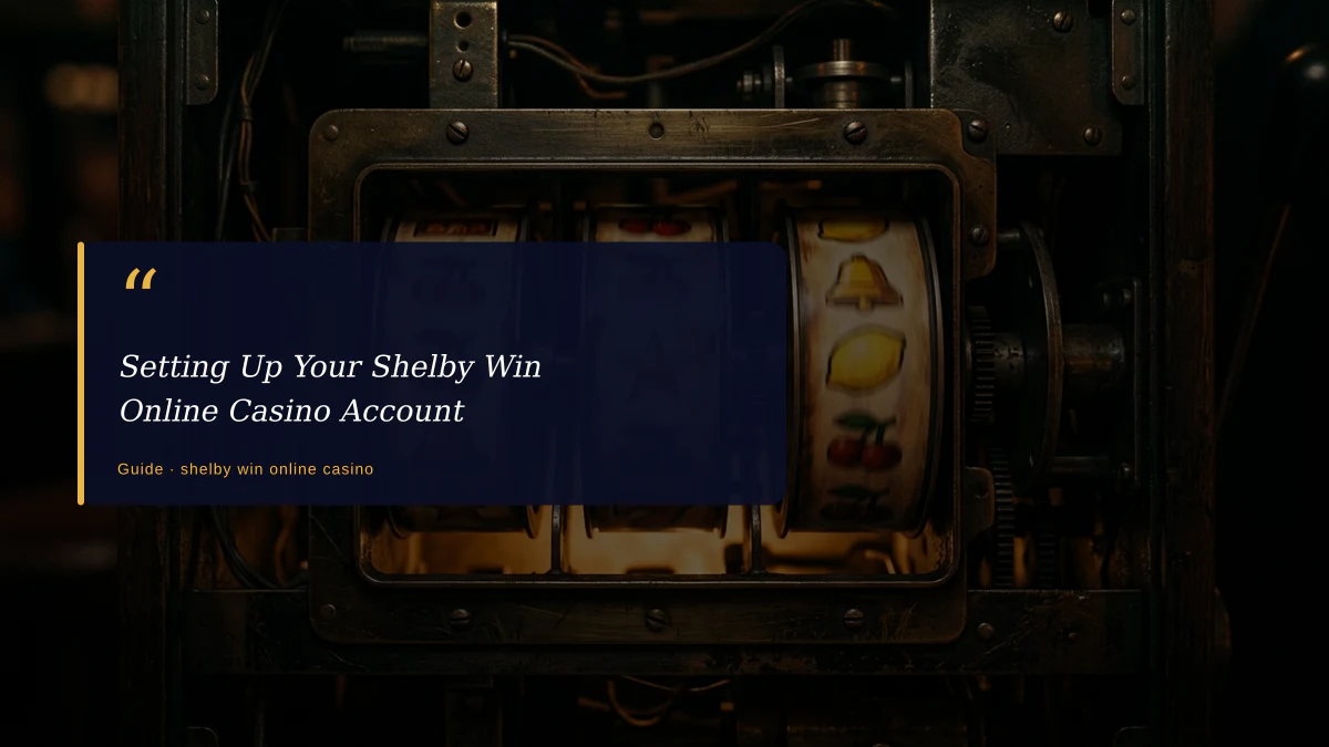 Setting Up Your Shelby Win Online Casino Account