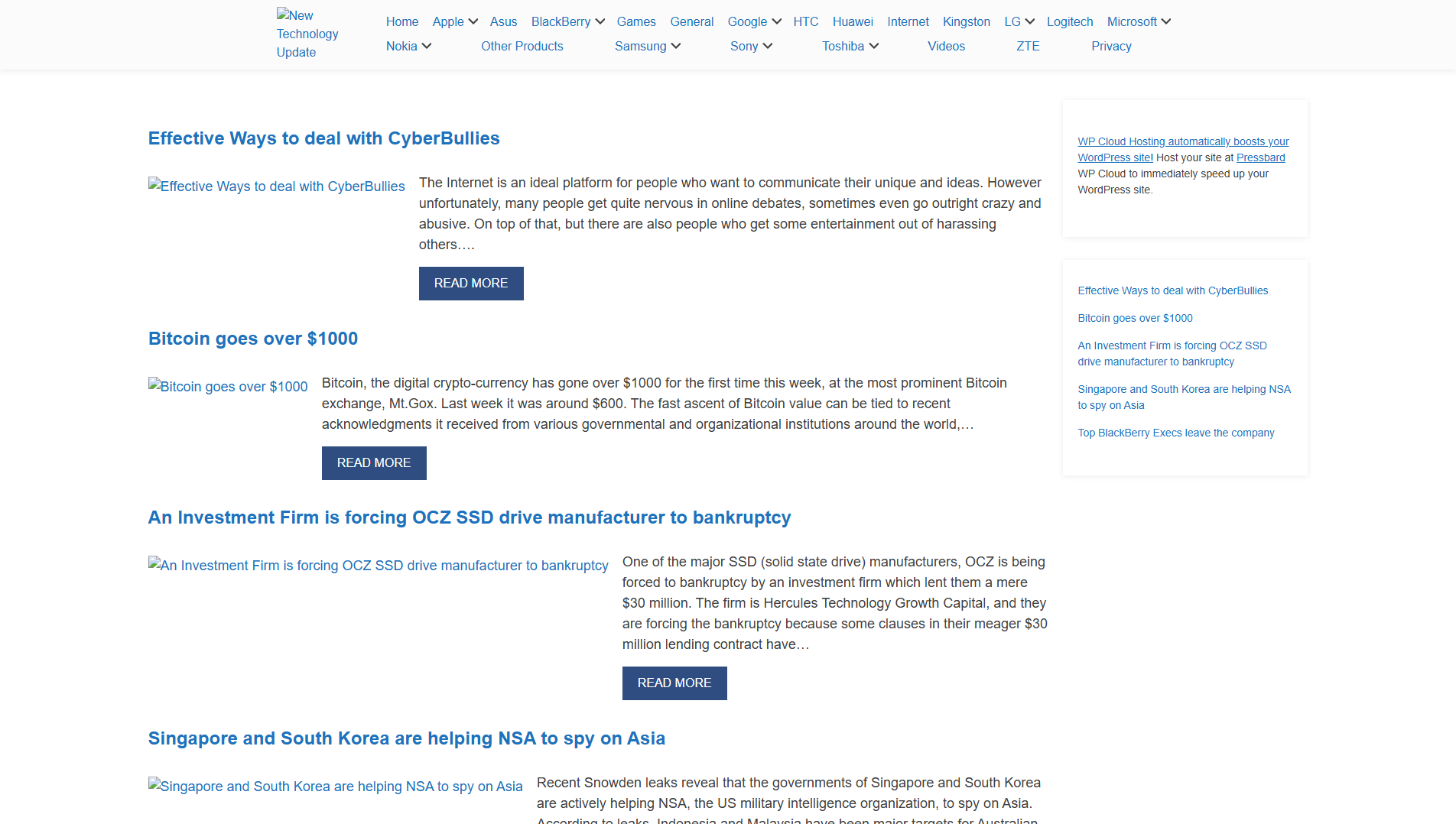 Stored capture of newtechnologyupdate.com