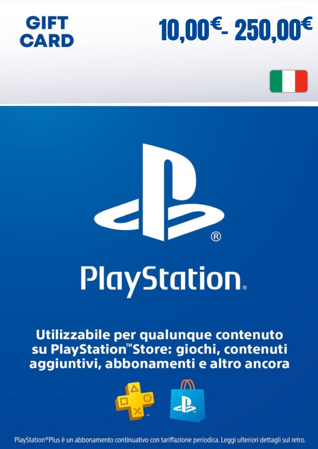 PlayStation Store Gift Card 10 EUR | PSN Account italiano | PS5/PS4 Codice download