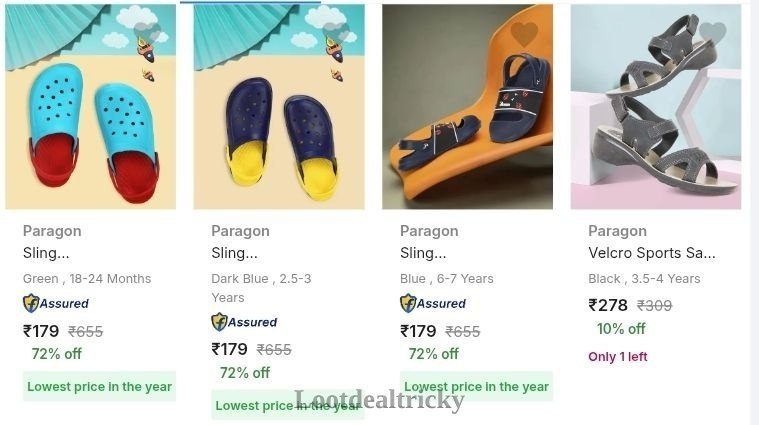 Paragon Sandals Upto – Best Deal Online @ ₹199 (71%) Paragon Sandals Upto – Best Deal Online @ ₹199 (71%)
