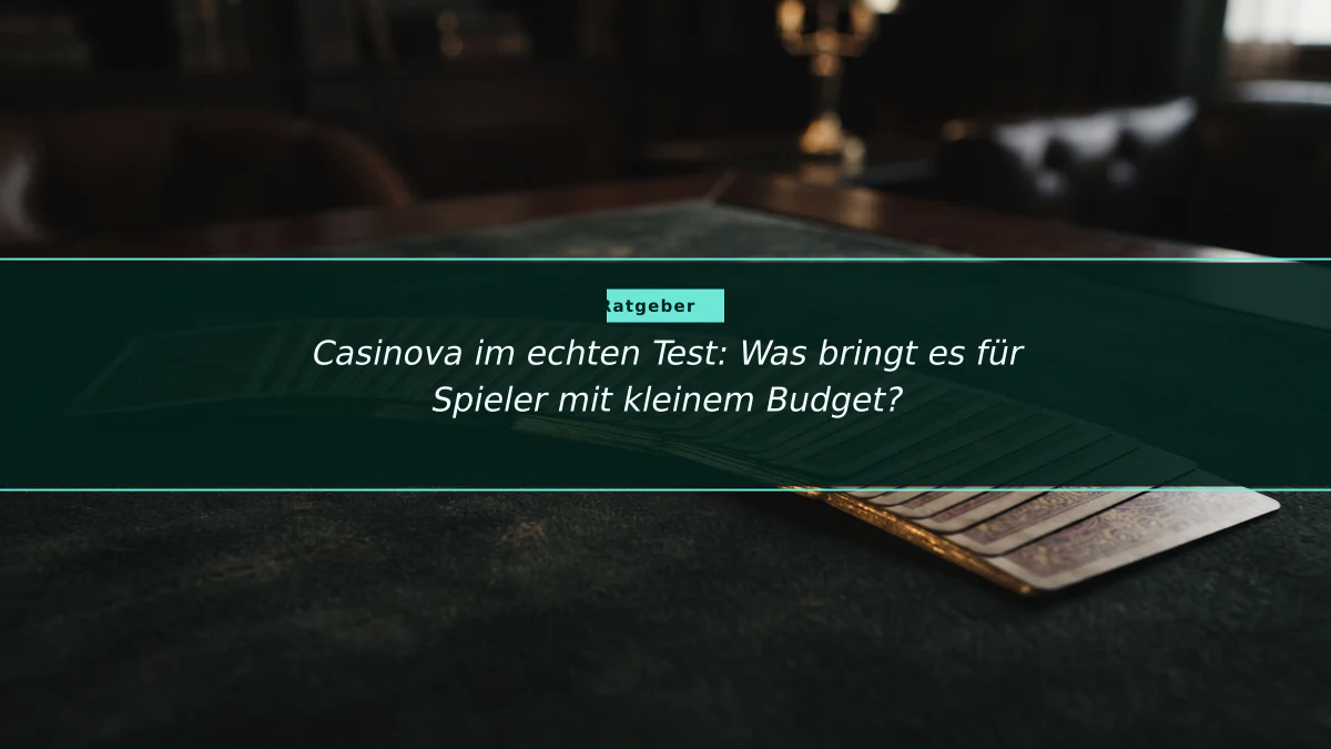 Casinova im echten Test: Was bringt es für Spieler mit kleinem Budget?