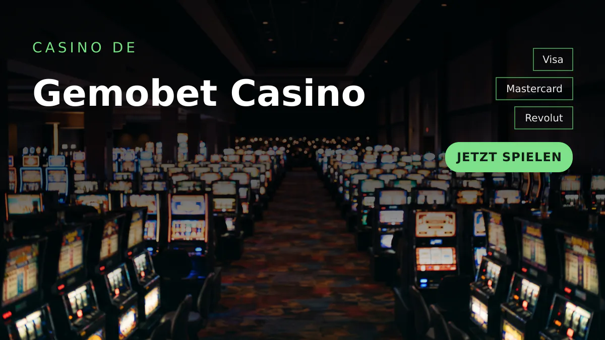 Gemobet Casino — Willkommensbonus 10% bis zu 2000 €, Zahlungen: Visa, Mastercard, Revolut, MiFinity