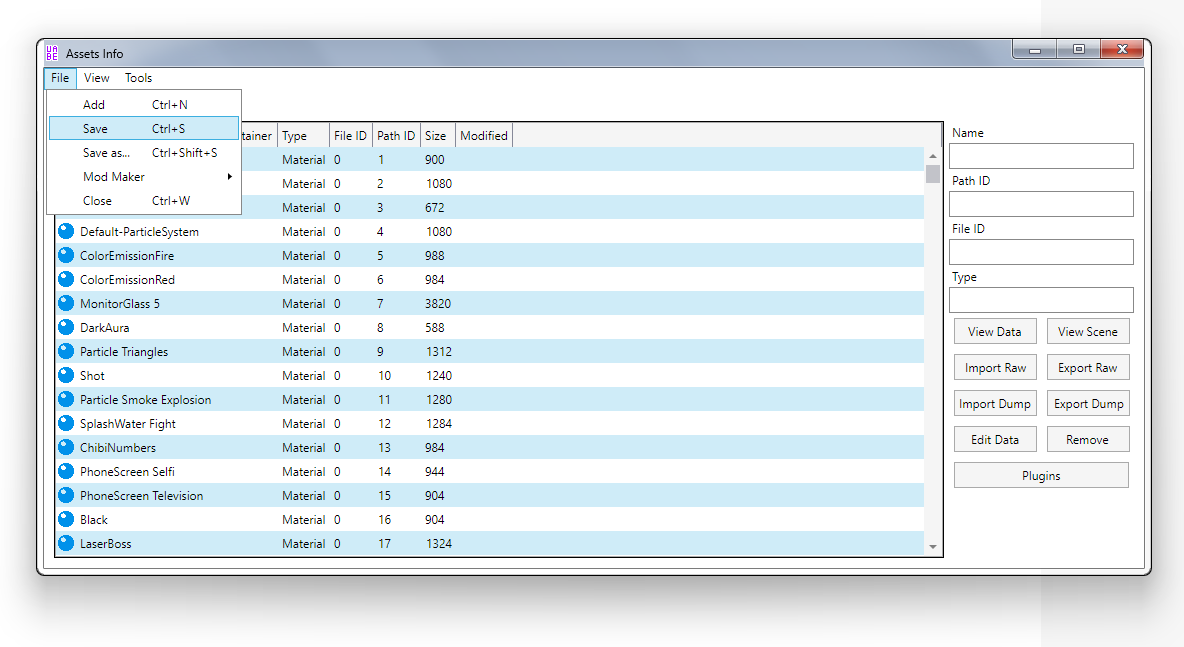 Saving modified data Saving modified data