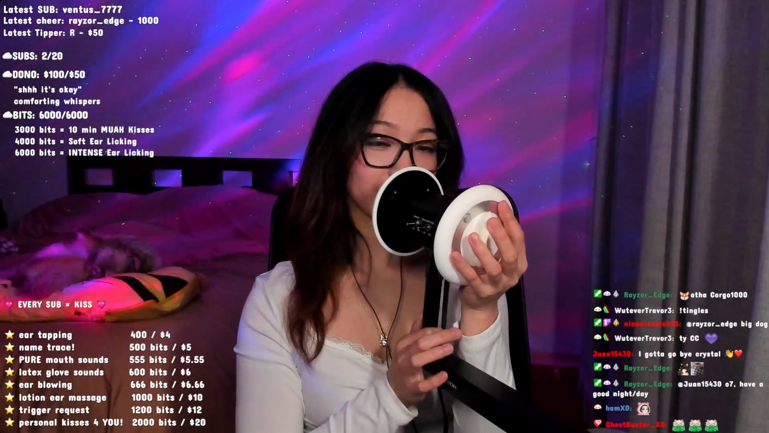 3DIO Ear Licking ASMR [ Cloud Crystal ]