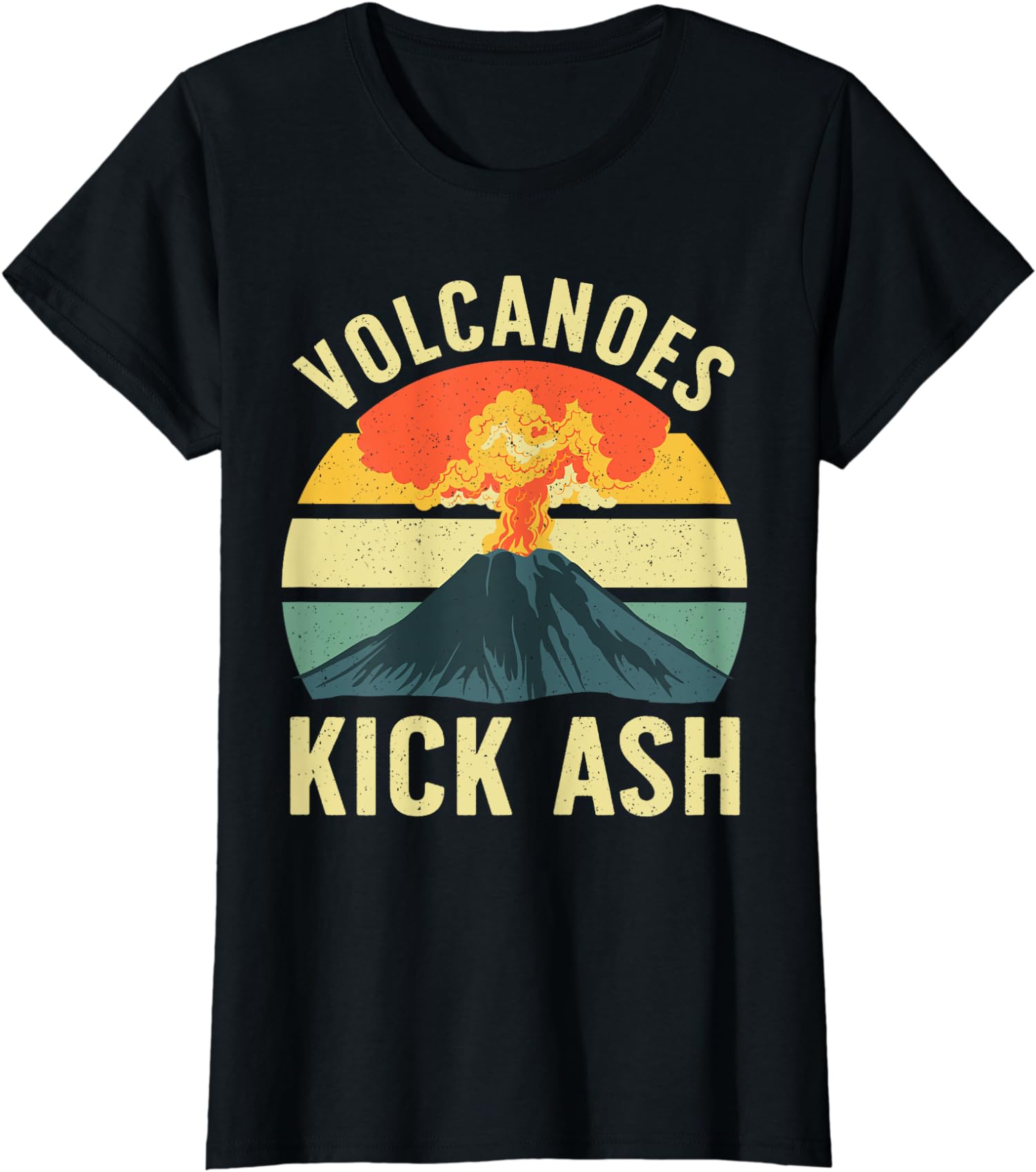 Cool Volcano Volcanic Ash Volcano Lover Nature Ladies’ Crewneck T-Shirt