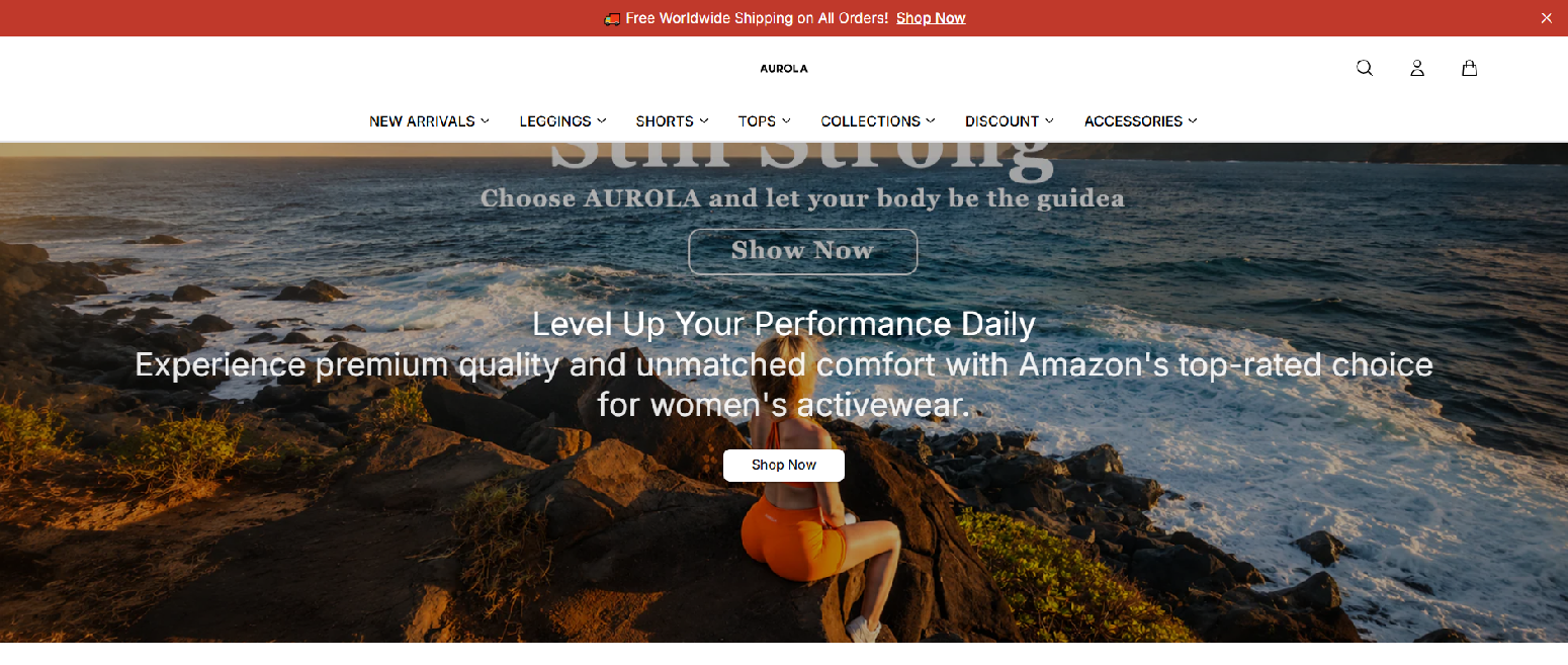 Stored capture of aurola.shop