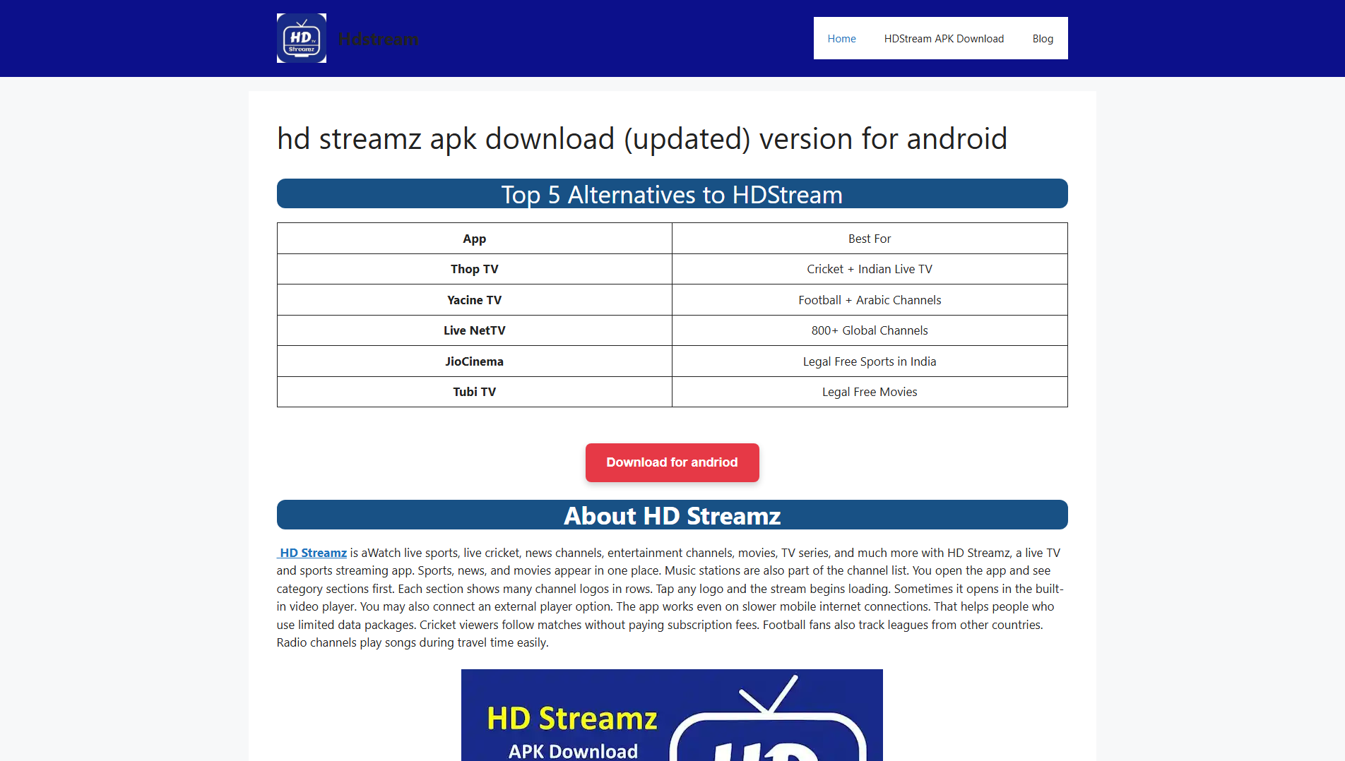 Stored capture of hdstream.se