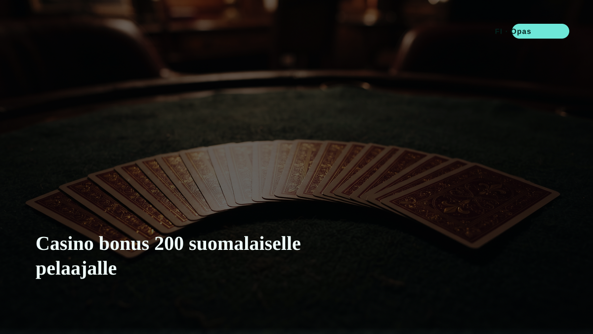 Casino bonus 200 suomalaiselle pelaajalle