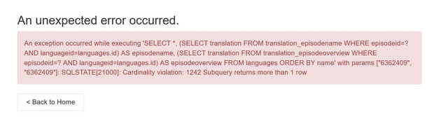 Error-TVDB
