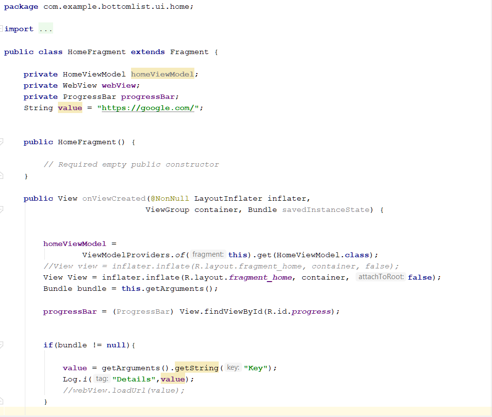 android - Trying to add progress bar in web view in fragment - Stack ...