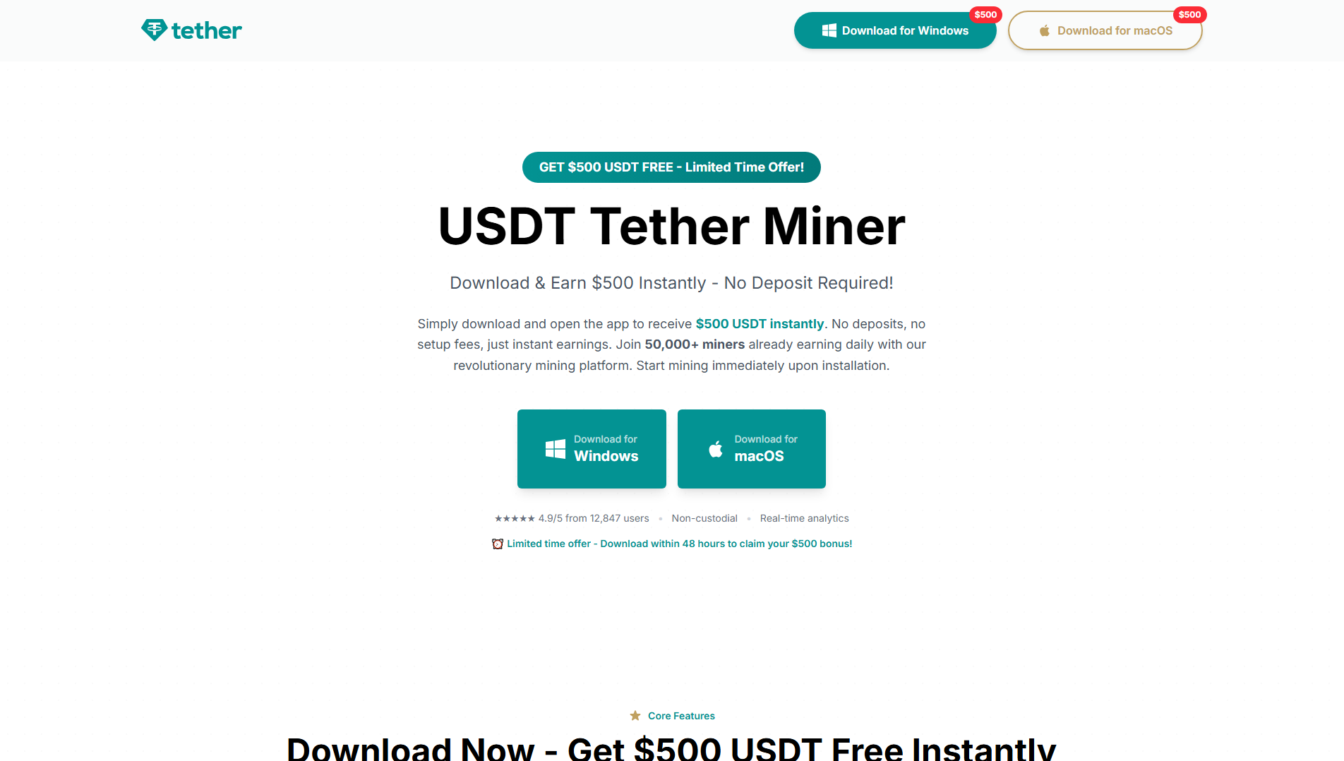 Stored capture of usdt-miner.tehter.top