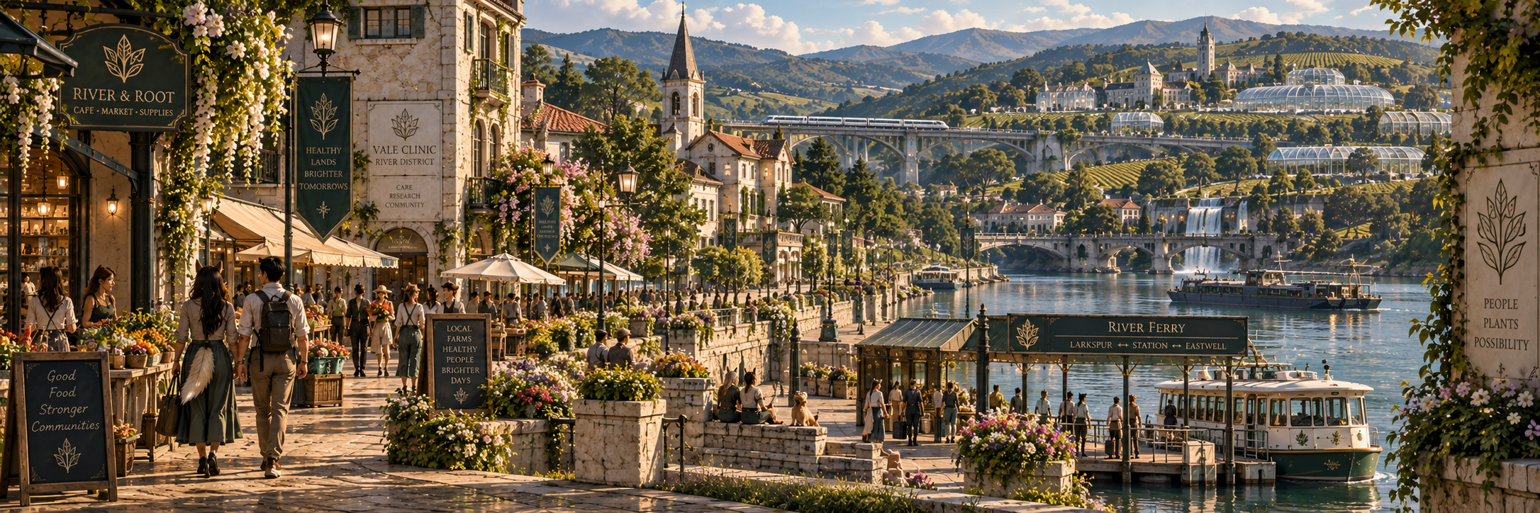 A prosperous medium-sized Brazorian river town linking local markets, ferries, clinics and agricultural country