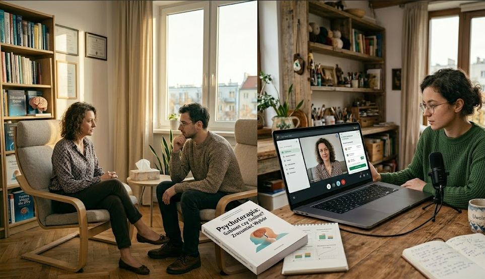 Psychoterapia online vs w gabinecie – co wybrać i kiedy?