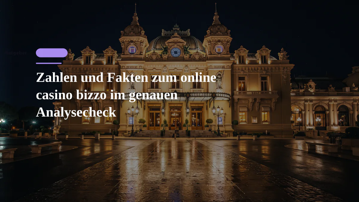 Zahlen und Fakten zum online casino bizzo im genauen Analysecheck
