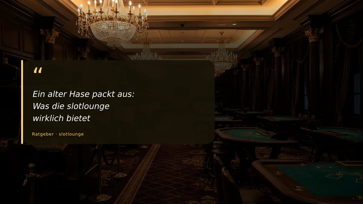 Ein alter Hase packt aus: Was die slotlounge wirklich bietet