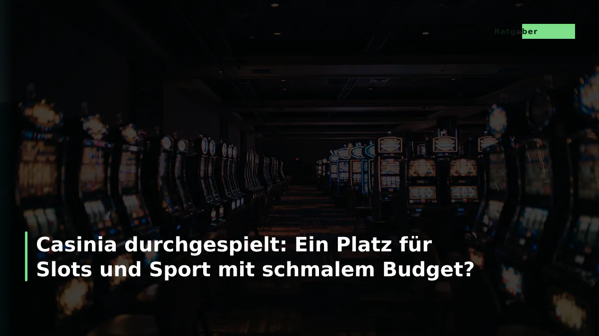 Casinia durchgespielt: Ein Platz für Slots und Sport mit schmalem Budget?