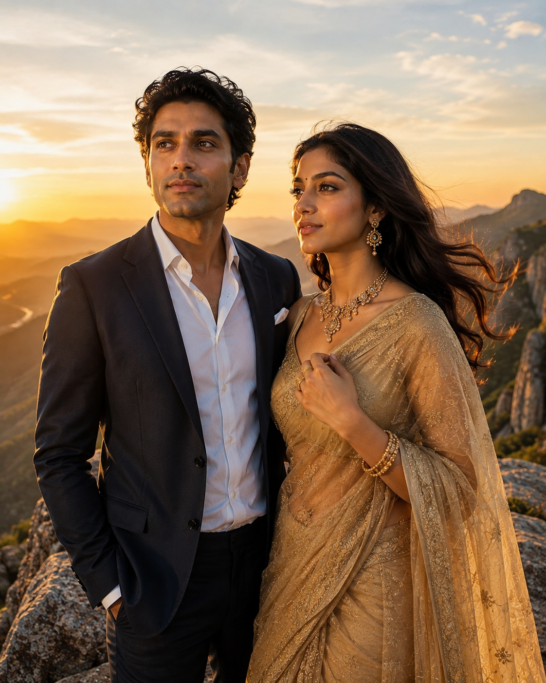 Cinematic Adventure Couple Portrait Photography (Ultra Realistic)