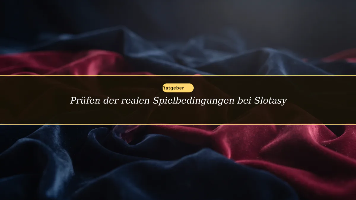 Prüfen der realen Spielbedingungen bei Slotasy