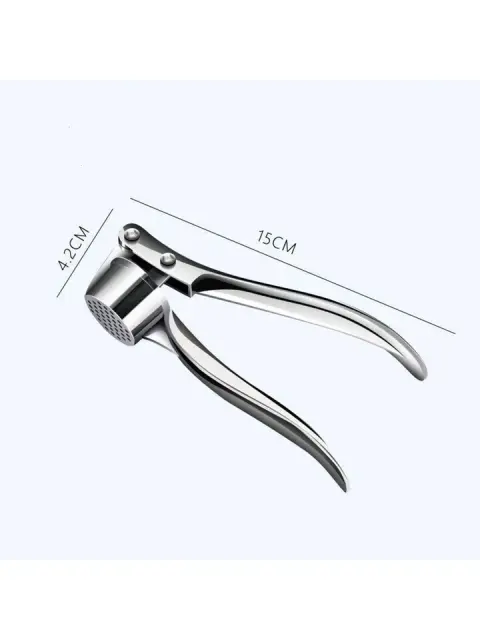 Stainless Steel Garlic Press Side View