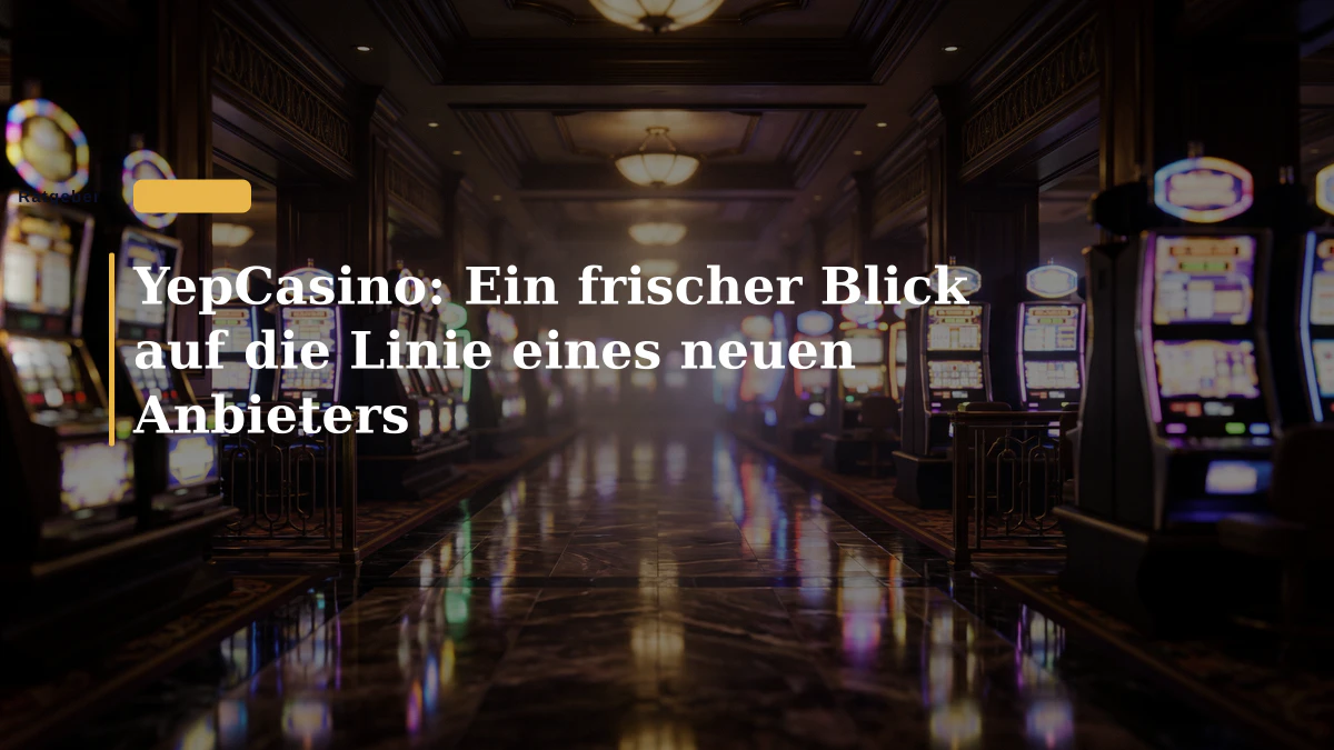 YepCasino: Ein frischer Blick auf die Linie eines neuen Anbieters