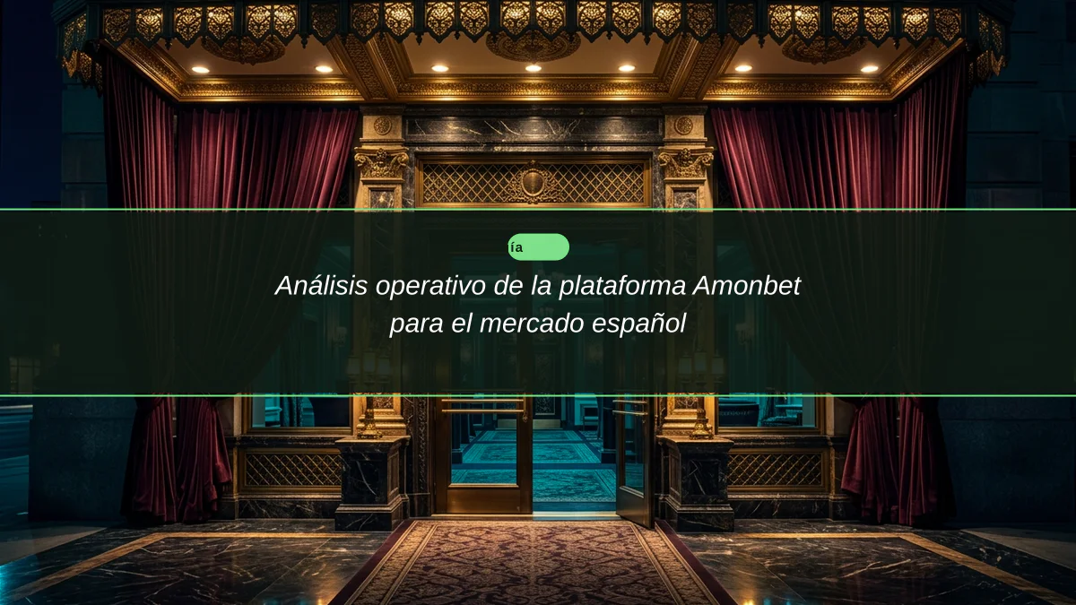 Análisis operativo de la plataforma Amonbet para el mercado español