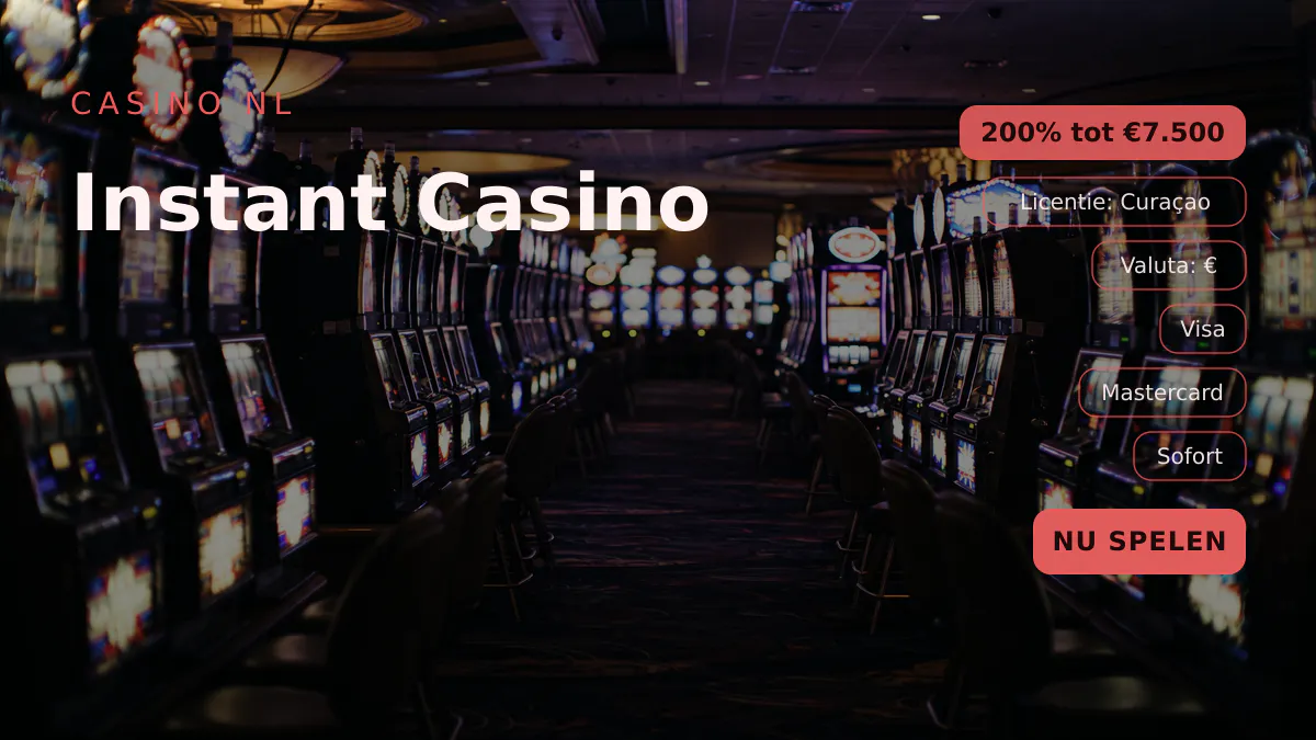 Instant Casino — welkomstbonus 200% tot €7.500 + 25 FS, betalingen: Visa, Mastercard, Sofort, Giropay, Pix