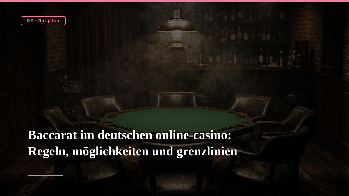 Baccarat im deutschen online-casino: Regeln, möglichkeiten und grenzlinien