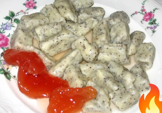 Постер Творожные галушки с маком