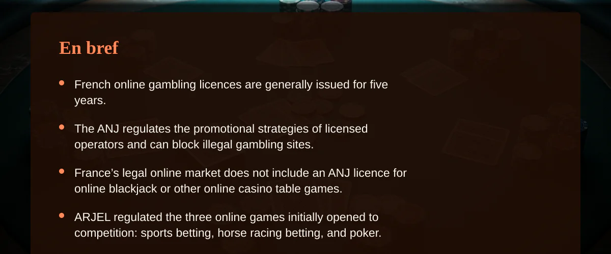 Blackjack en ligne : cadre légal français et alternatives autorisées — En bref