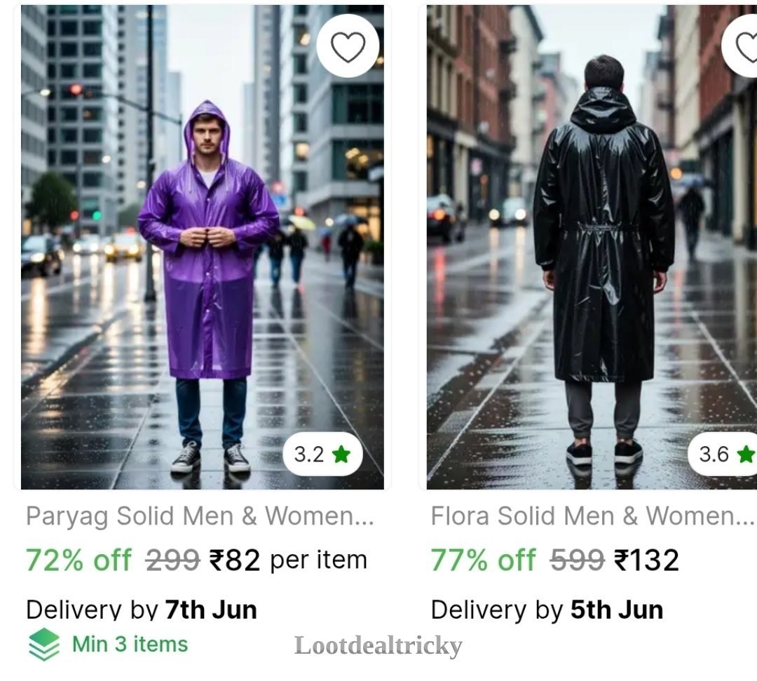 Loot ₹82 Raincoat – Best Deal Get 70% OFF Today