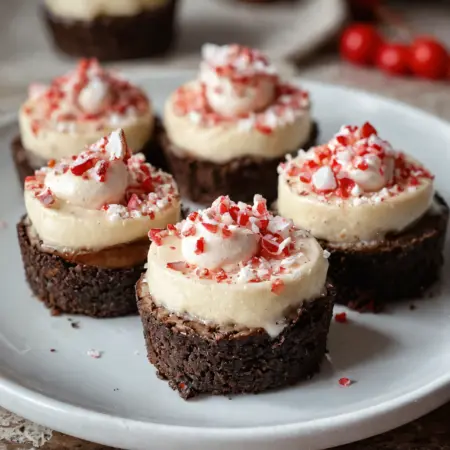 Delicious Hot Cocoa Peppermint Cheesecake Bites