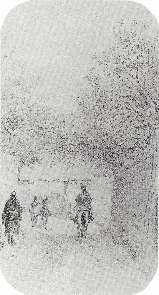 Улица в деревне Ходжагенте 1868.jpg
