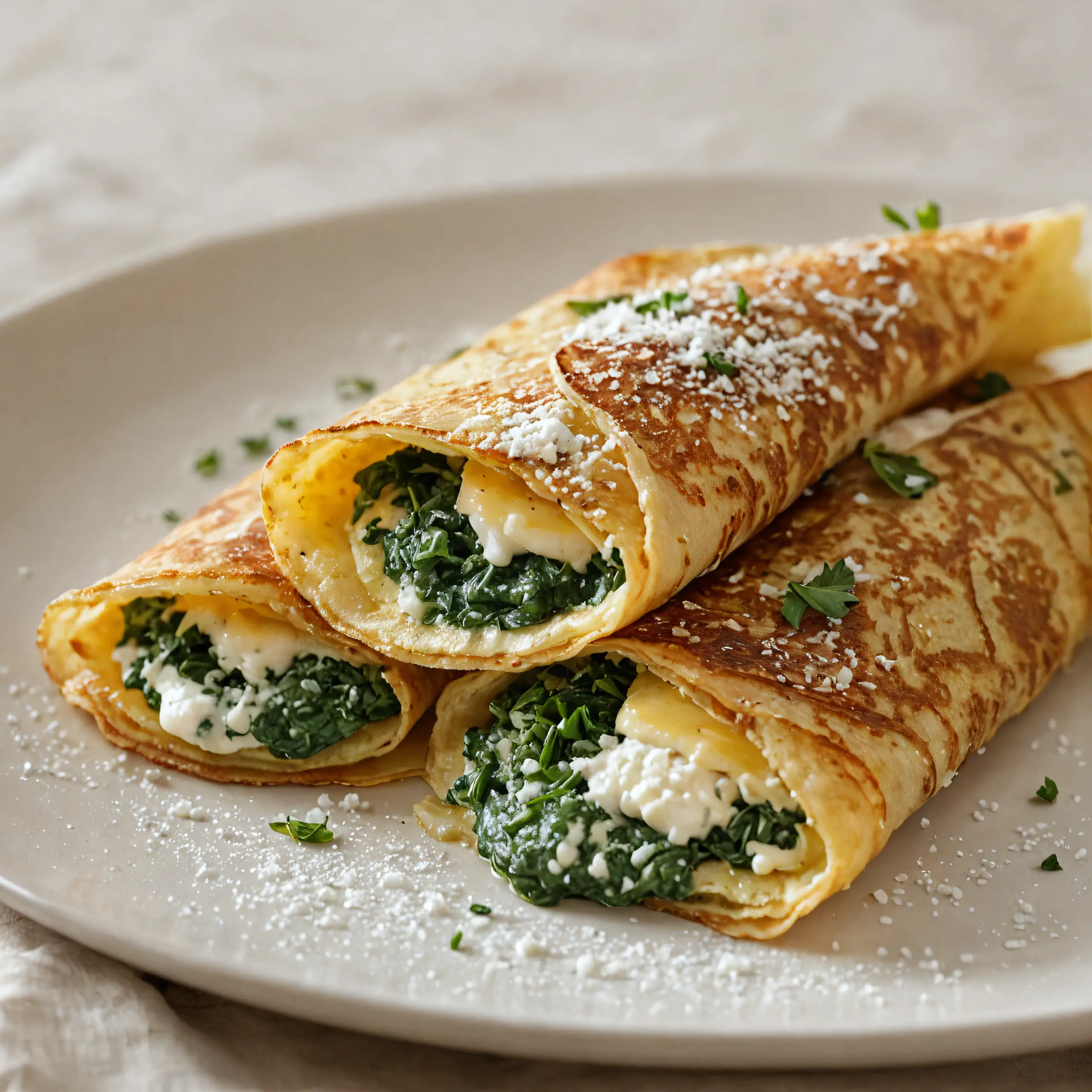 Ricotta and Spinach Stuffed Crêpe Recipe