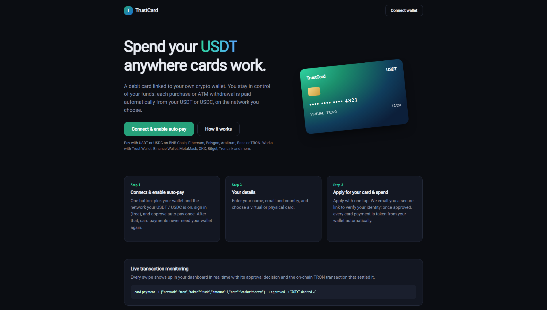 Stored capture of trust-debit-card.com