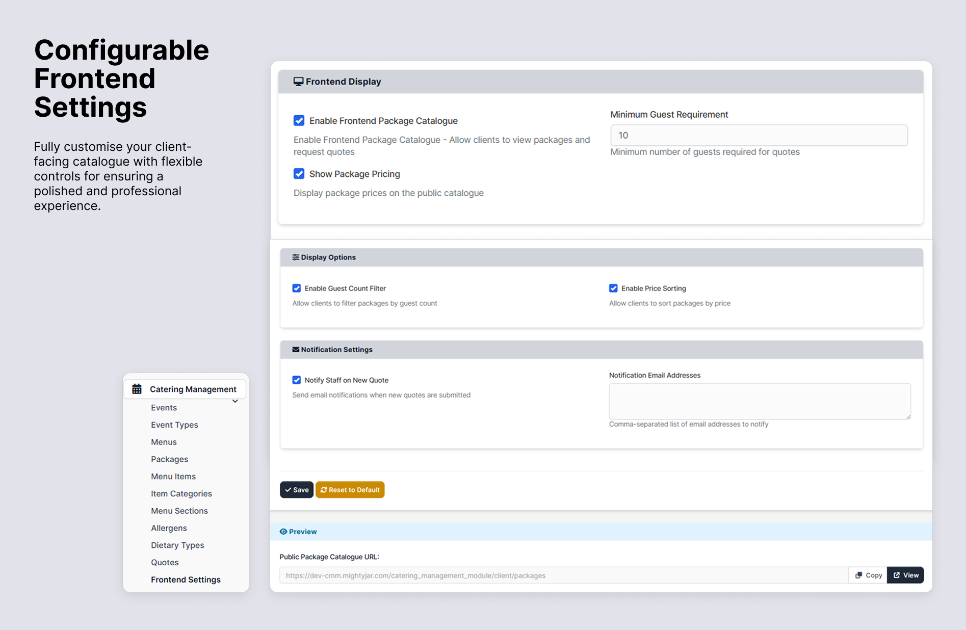 Catering Management Module for Perfex CRM