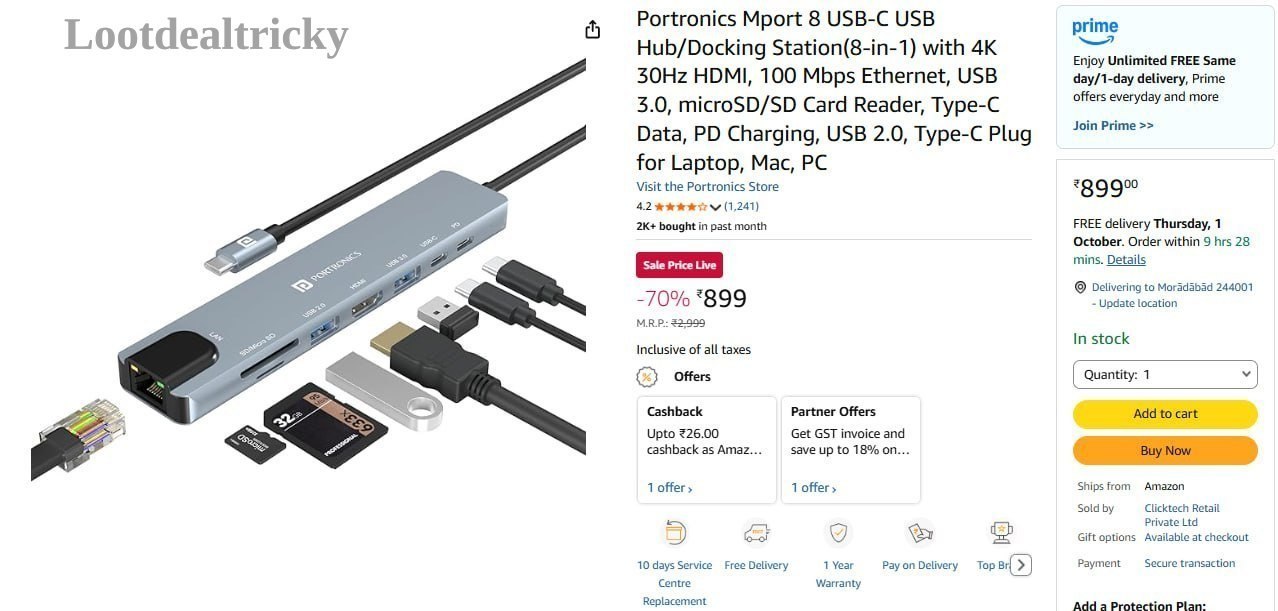 Portronics Mport 8 | Huge Savings Offer