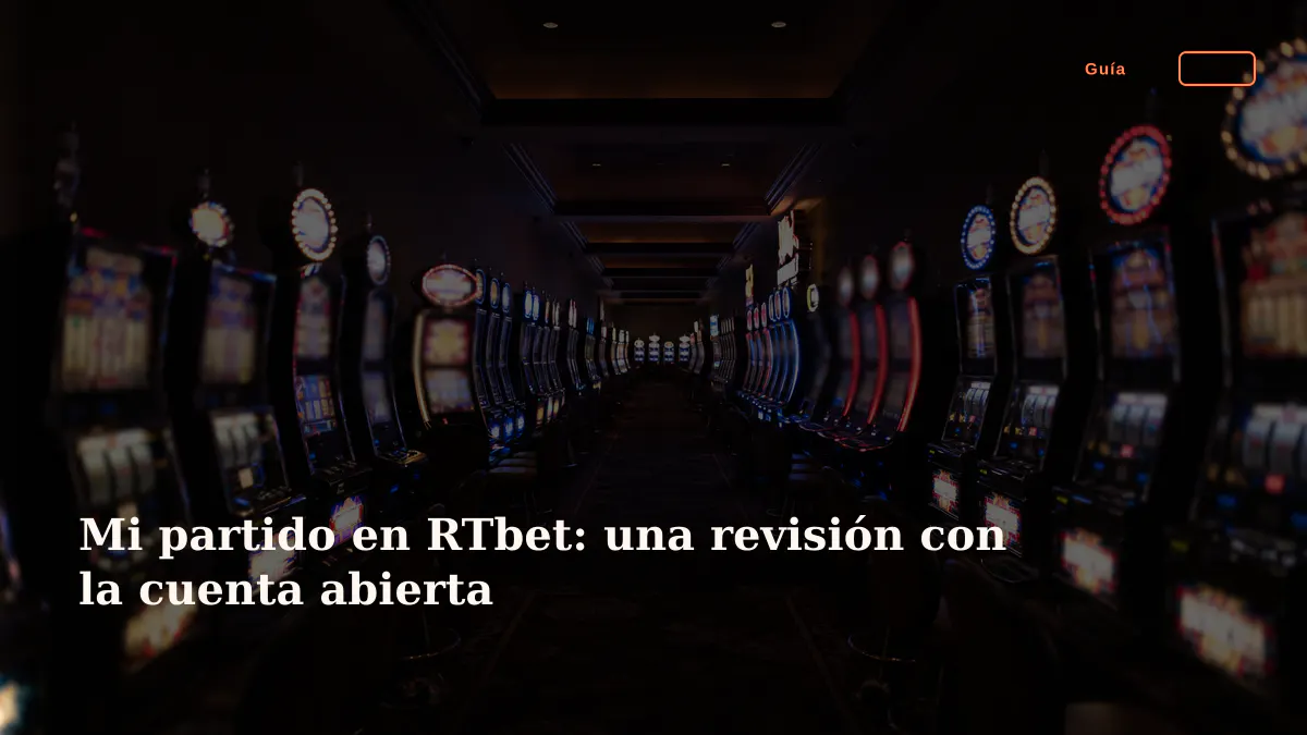 Mi partido en RTbet: una revisión con la cuenta abierta