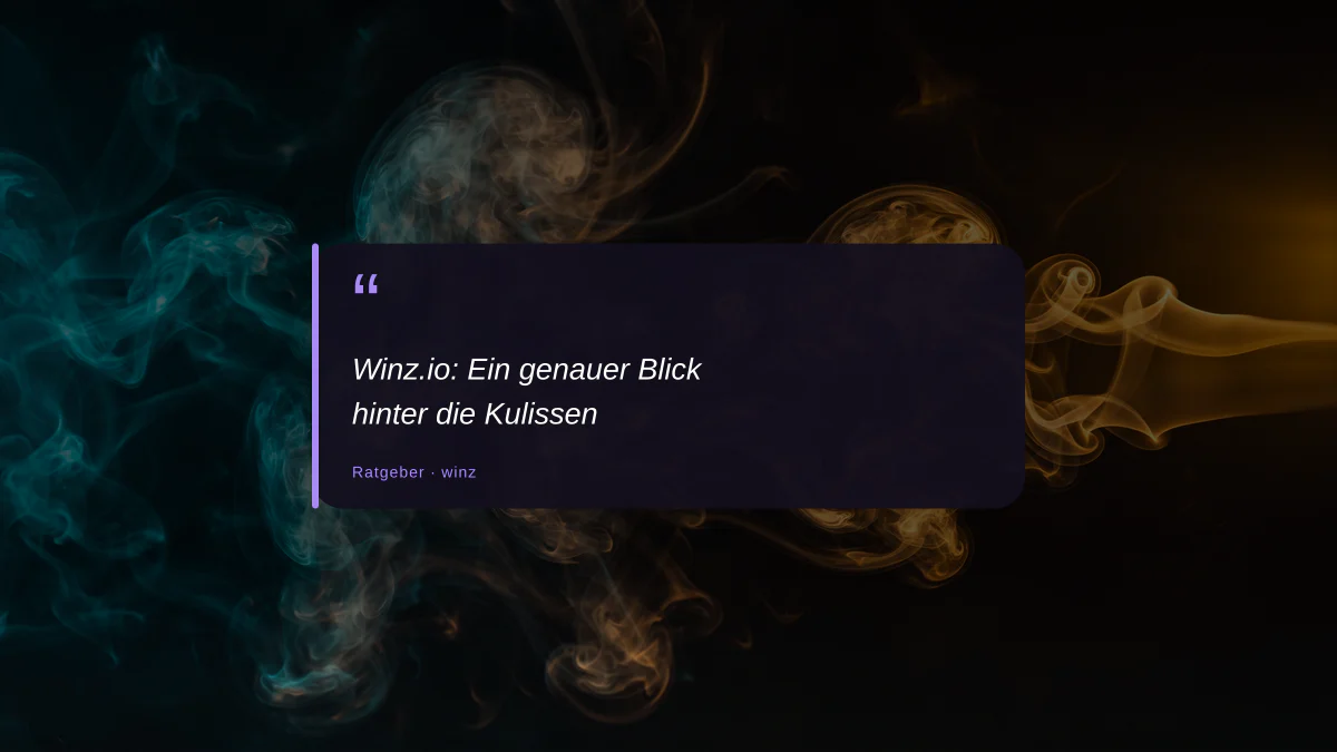 Winz.io: Ein genauer Blick hinter die Kulissen
