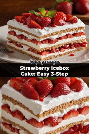 Strawberry Icebox Cake: Easy 3-Step Dessert Recipe