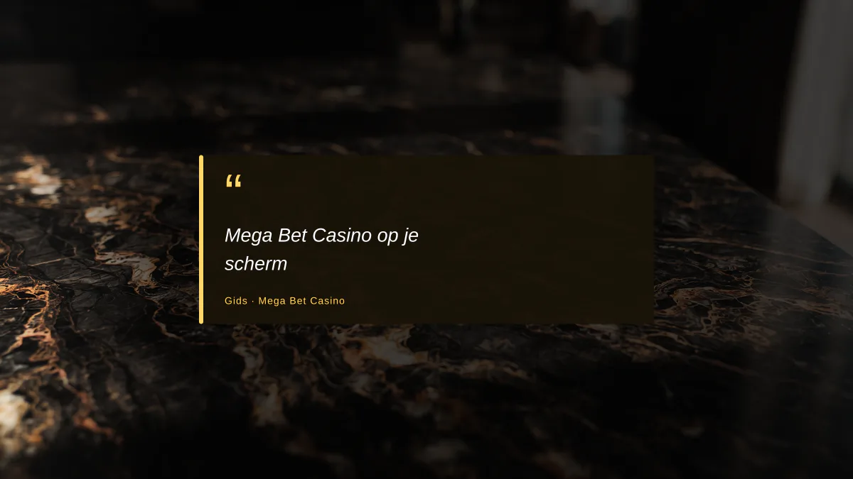 Mega Bet Casino op je scherm