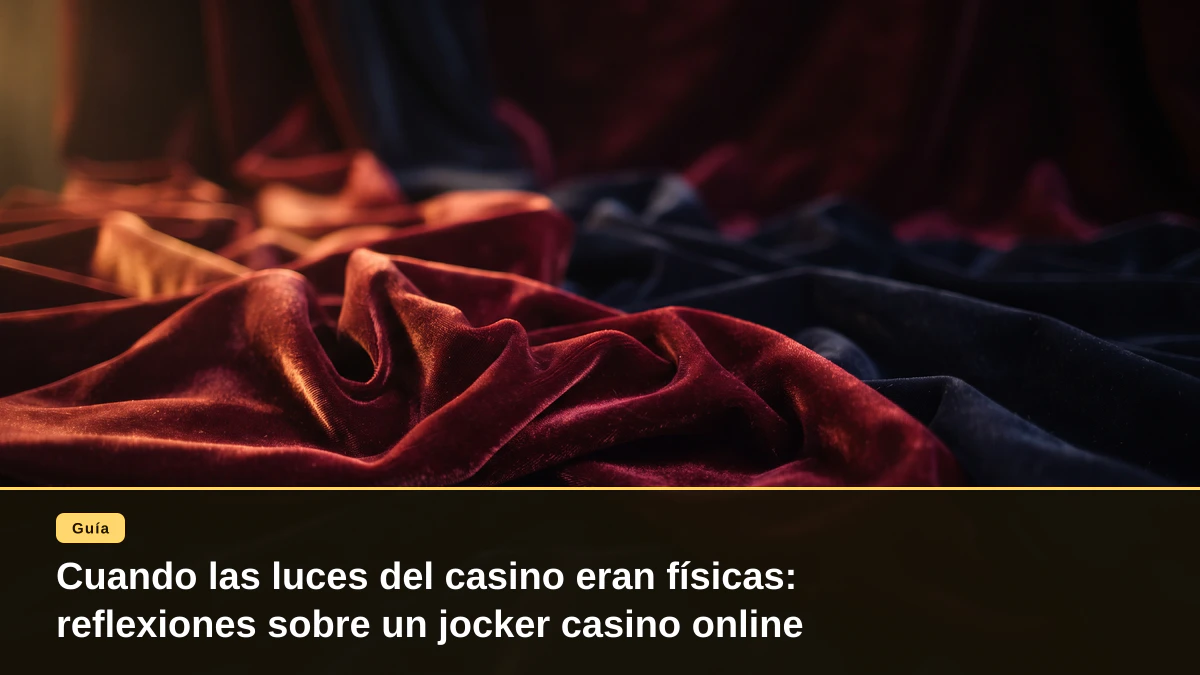 Cuando las luces del casino eran físicas: reflexiones sobre un jocker casino online
