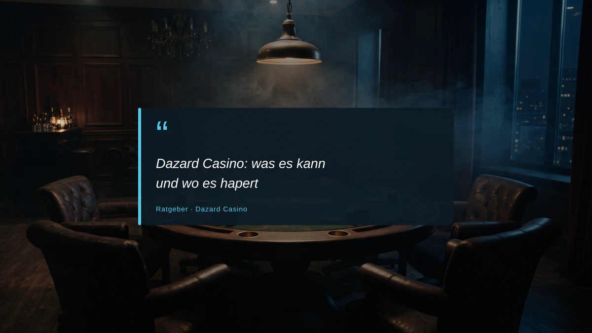 Dazard Casino: was es kann und wo es hapert