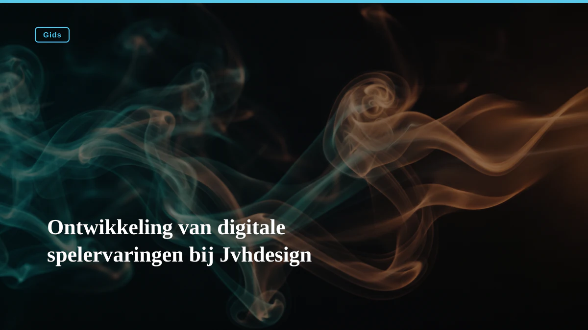 Ontwikkeling van digitale spelervaringen bij Jvhdesign