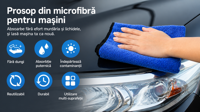Prosop din microfibra pentru curatarea masinii - imagine 7