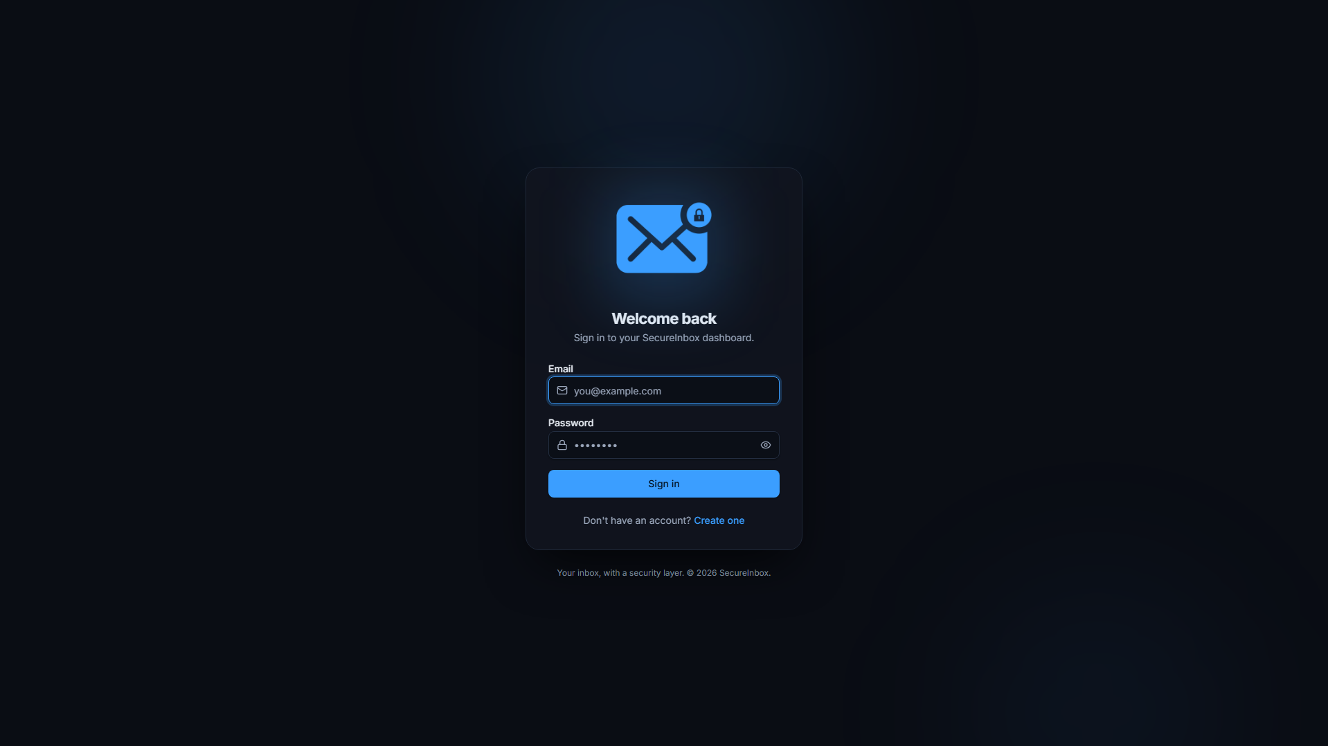 Screenshot of secure-inbox.app