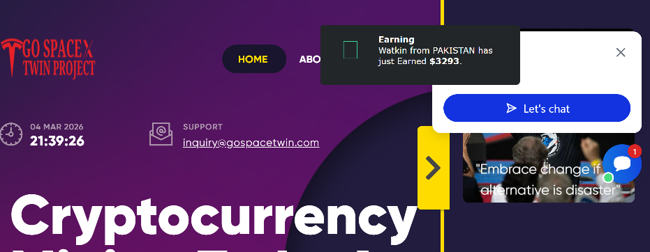 Screenshot of gospacetwin.com