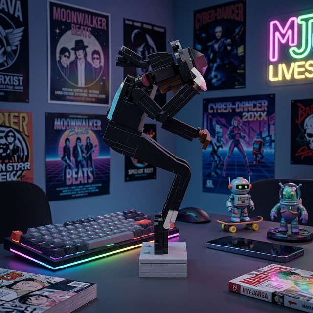 Retro Cyber Workspace Decor