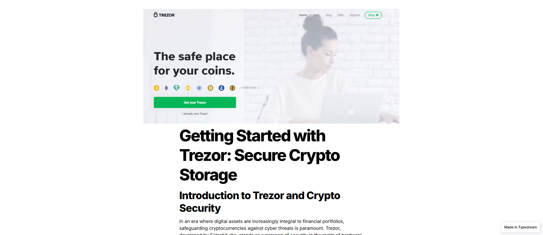 Stored capture of portal-official-trez-start.typedream.app