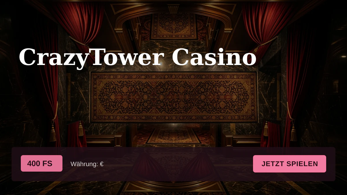 CrazyTower Casino — Willkommensbonus 550% bis zu 14.000 € + 400 FS, Zahlungen: Visa, Mastercard, Skrill, Neteller, Paysafecard CrazyTower Casino — Willkommensbonus 550% bis zu 14.000 € + 400 FS, Zahlungen: Visa, Mastercard, Skrill, Neteller, Paysafecard