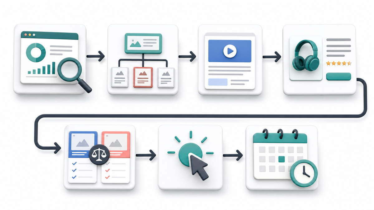 Affiliate terms checklist covering rate, attribution, payout, and promotion rules